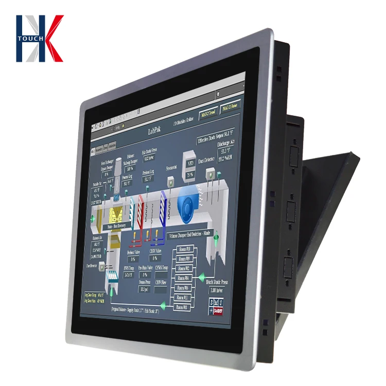 
23.6 Industry-level industrial control all-in-one machine, embedded touch screen tablet PC, fully enclosed display 