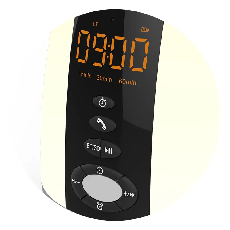 2021 New LED Lamp Timing Off Hands Free Phone Call SD Card Wireless Bluetooth Speaker With Night Light - ANKUX.COM