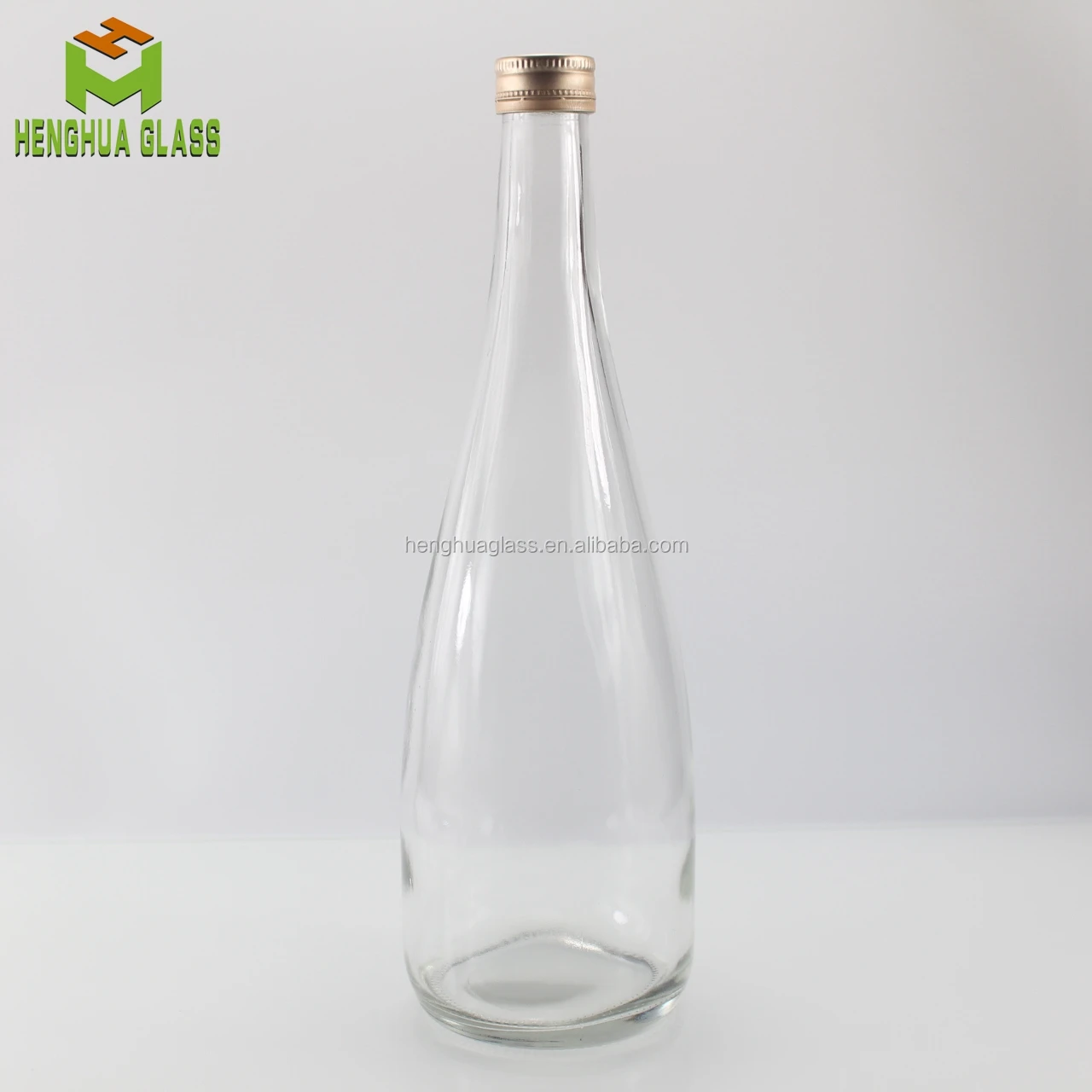 750ml Sparkling Water Glass Bottle 75cl 25oz Water Drop Shape Mineral