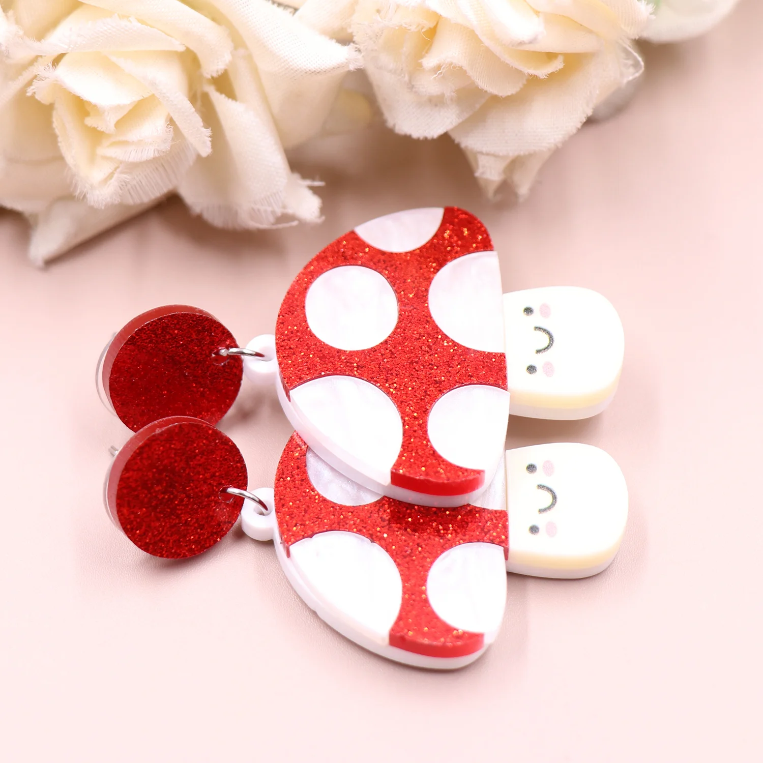 ERS765ER1645 1pair Top fashion CN Drop Mushroom cute Acrylic earrings Jewelry for women supplier