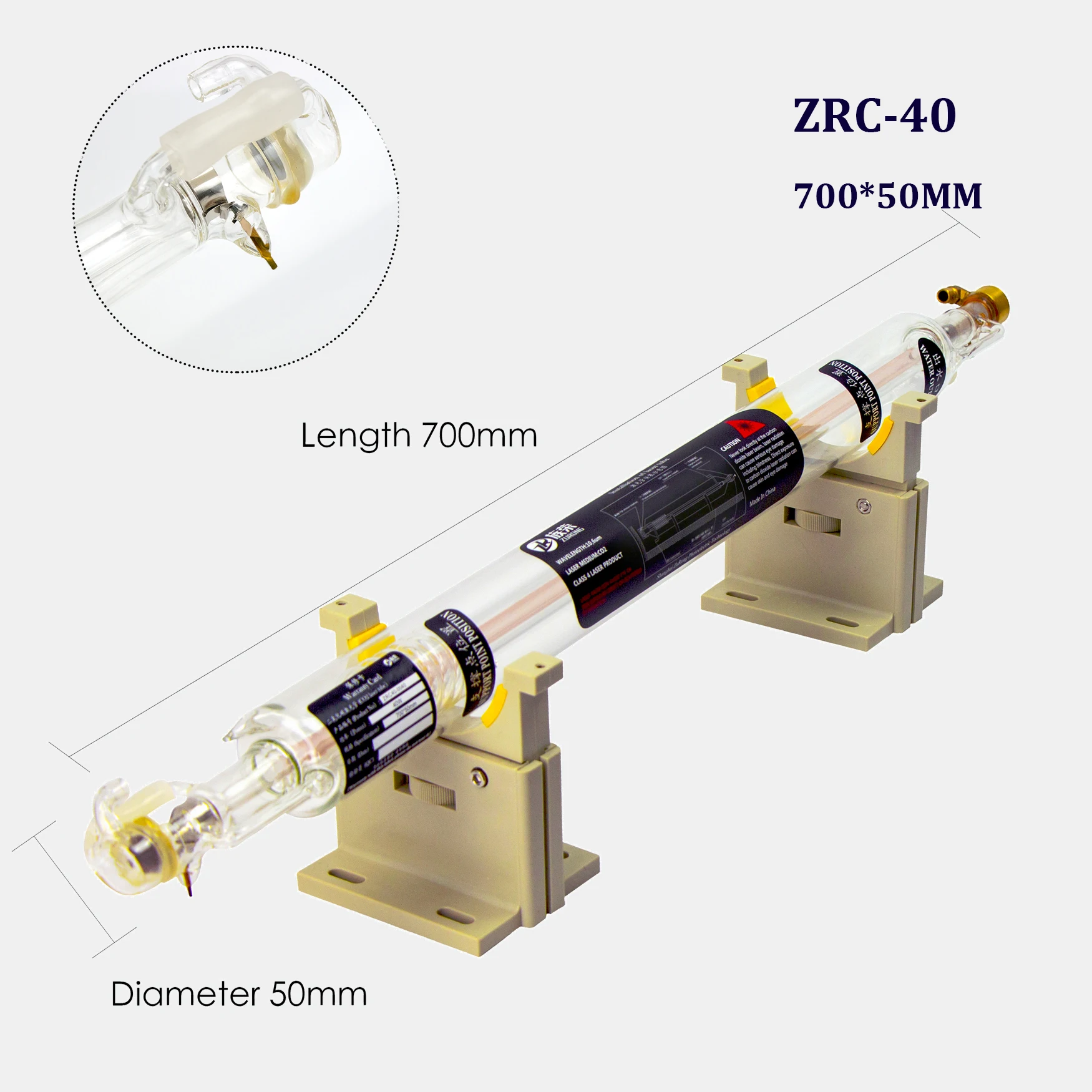 Zurong Zrc40 Laser Co2 Mixed 50w Tube 40w Synrad Co2 Rf Metal Laser