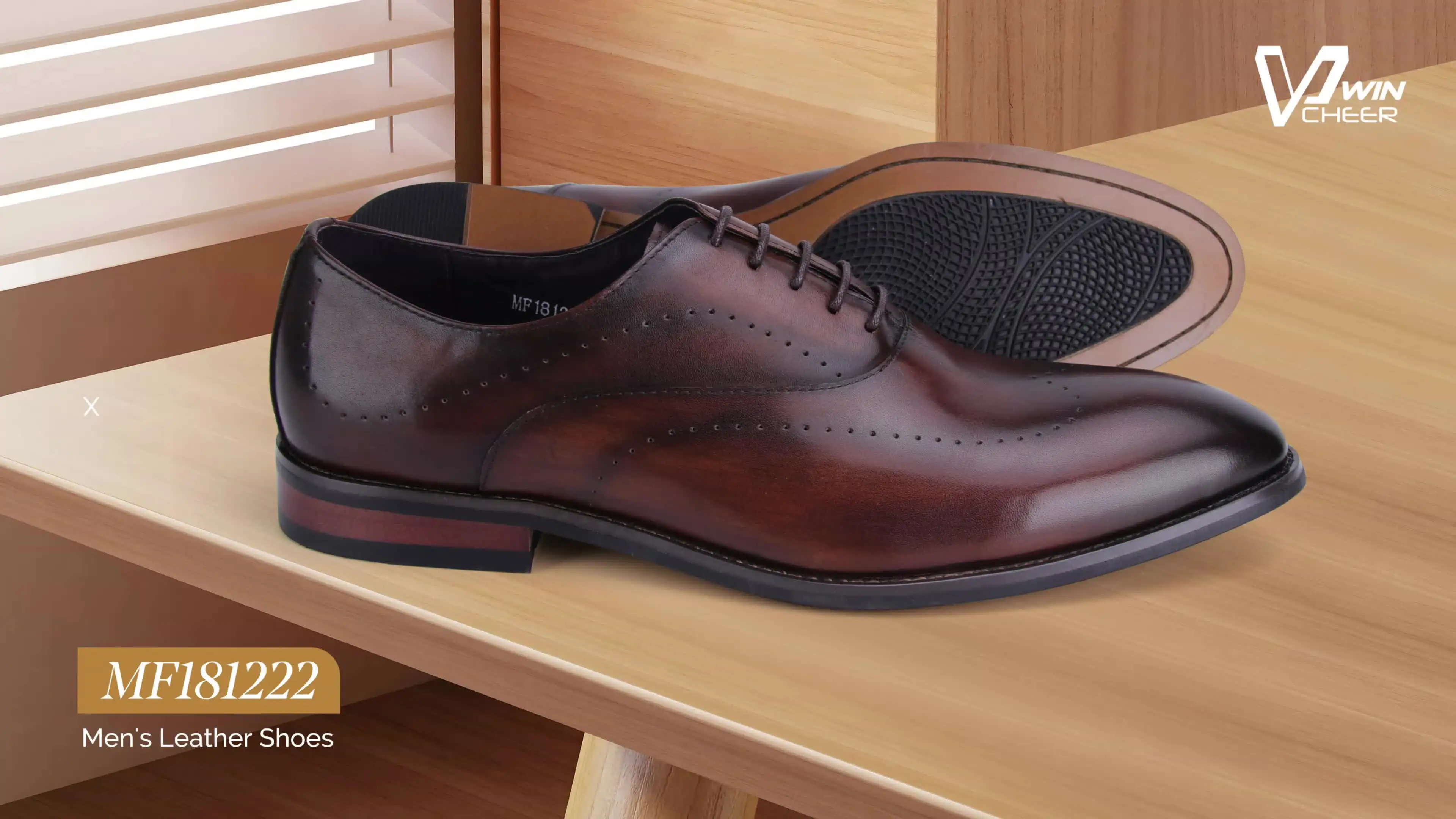 Men's Brogue Wingtip Low Heel Dress Oxfords Fashion Crocodile