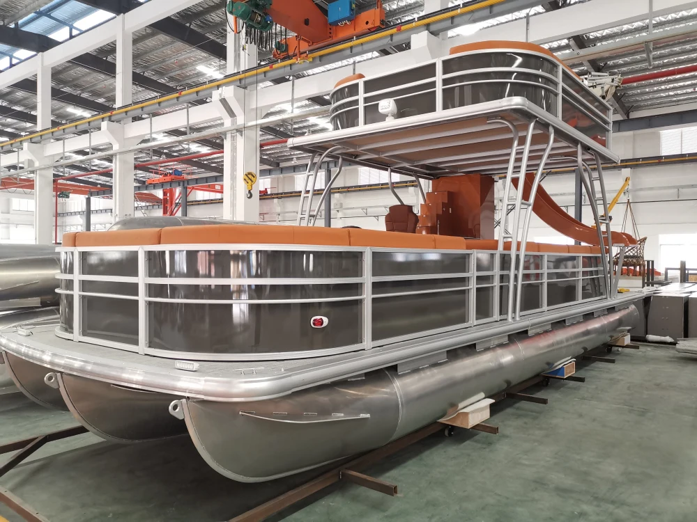 Recreational Floating Double-decker Aluminum Pontoon Boats Nice Decking ...