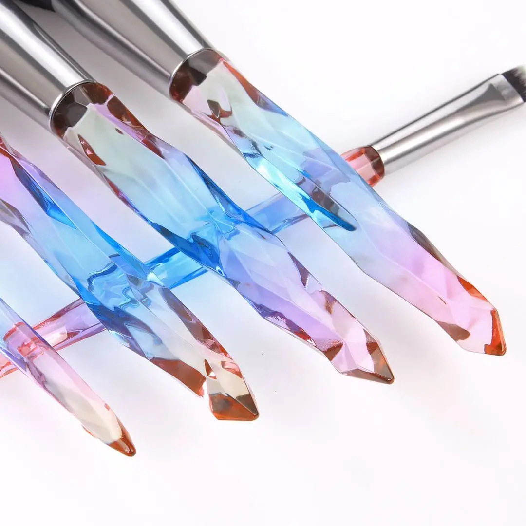 supplies custom individual luxury synthetic hair new shape bling makeup brushes for beauty