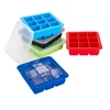 9 Cube Silicone Ice Cube Tray with Lid / Freezer Ice Mold