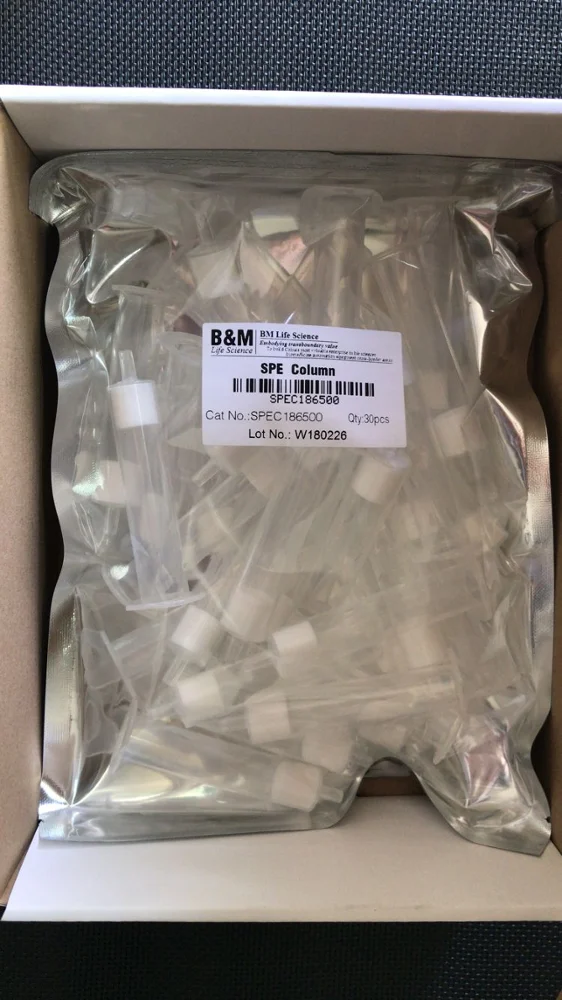 Silica Gel Solid C18 100mg/1ml Phase Extraction Spe Cartridges Column