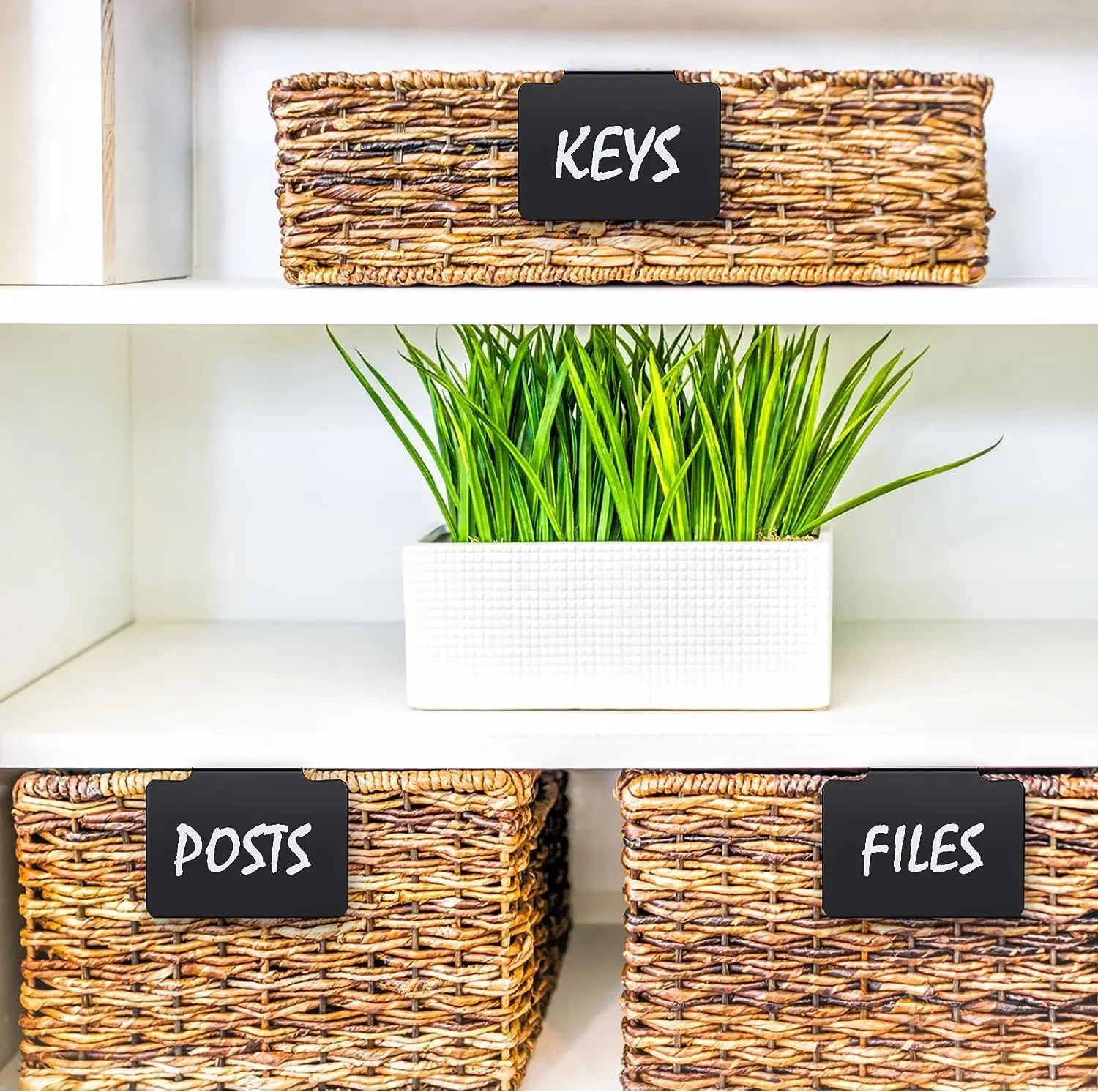 Basket Clip Label Holder Removable Pantry Basket Labels With 2 Pieces