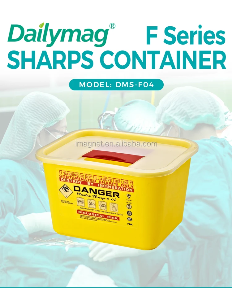 Medical Waste Syringe Disposal Sharp Safety Box For Used Syringe