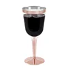 Good Quality Standard Promotional Rose Gold Plastic Champagne Flutes