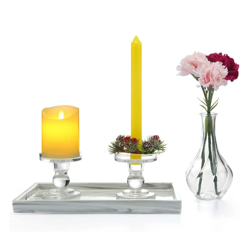 Cheap Crystal Glass Pillar Candle Holders For Festivals Or Celebration