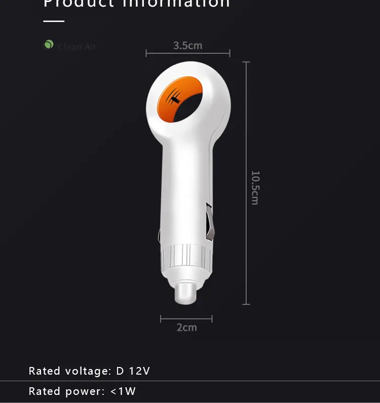 Cheap Mini Ozone Ionizer Car Air Purifier With Very Low Voice