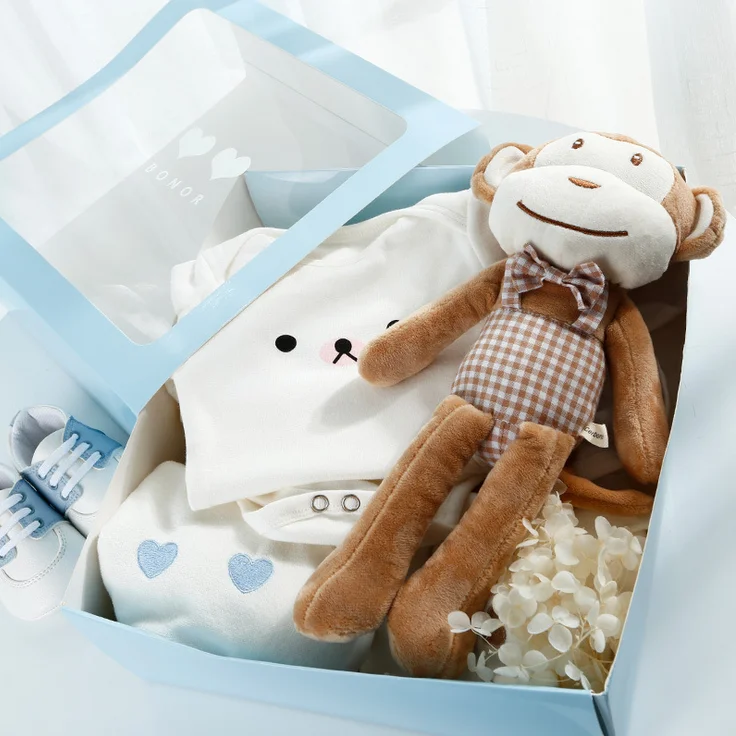 L0023 Newborn Baby Gift Box Clothes Organic Cotton Infants Baby