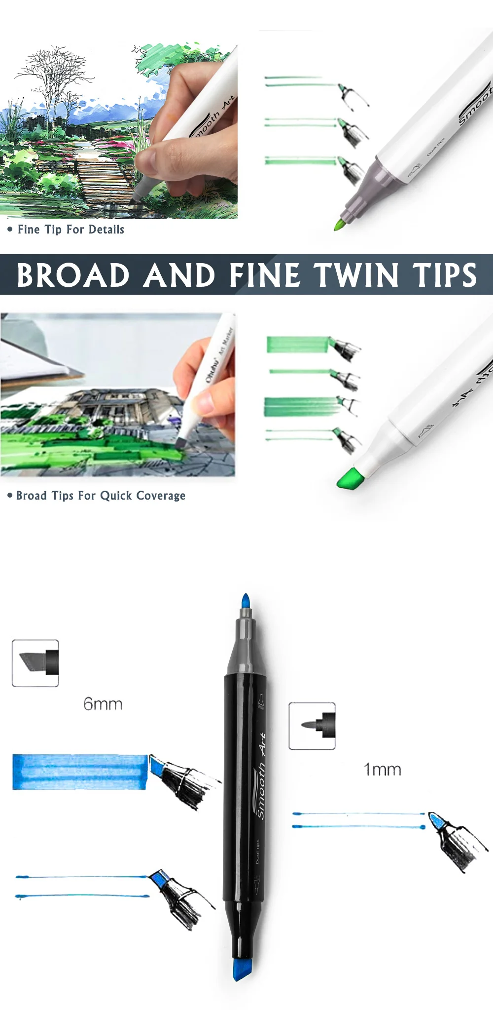 60/80 Colors Alcohol Markers, Dual Tip Art Watercolor Pen for Kids