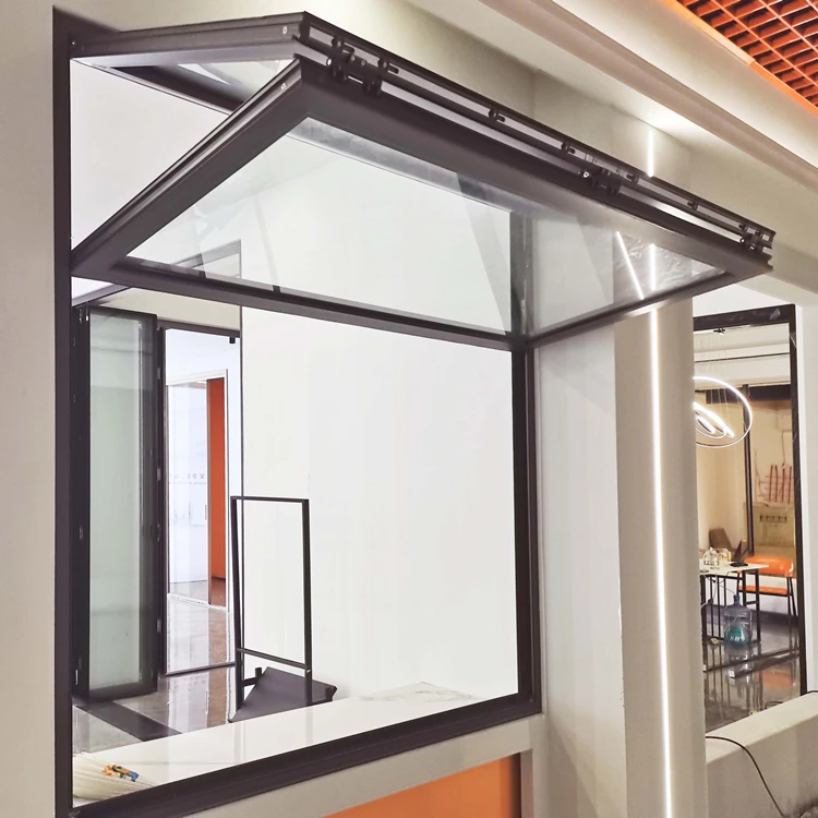 Vertical Glazed Aluminium Fold Up Vertical Bifold Window High