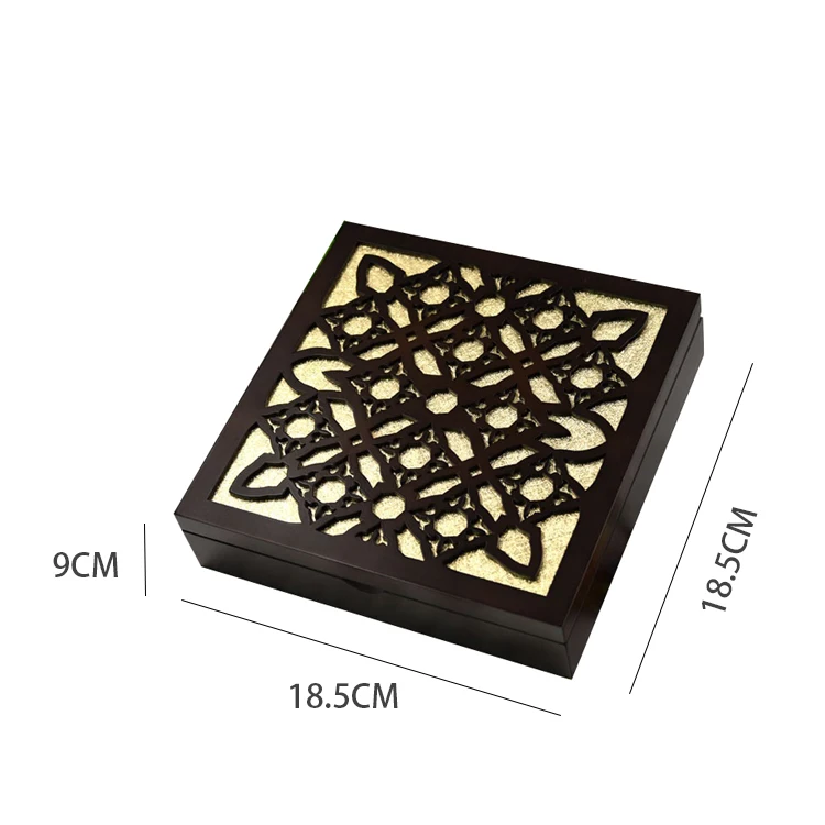 Ksa Jeddah Season Quality Luxury Laser Engrave Wooden Chocolate