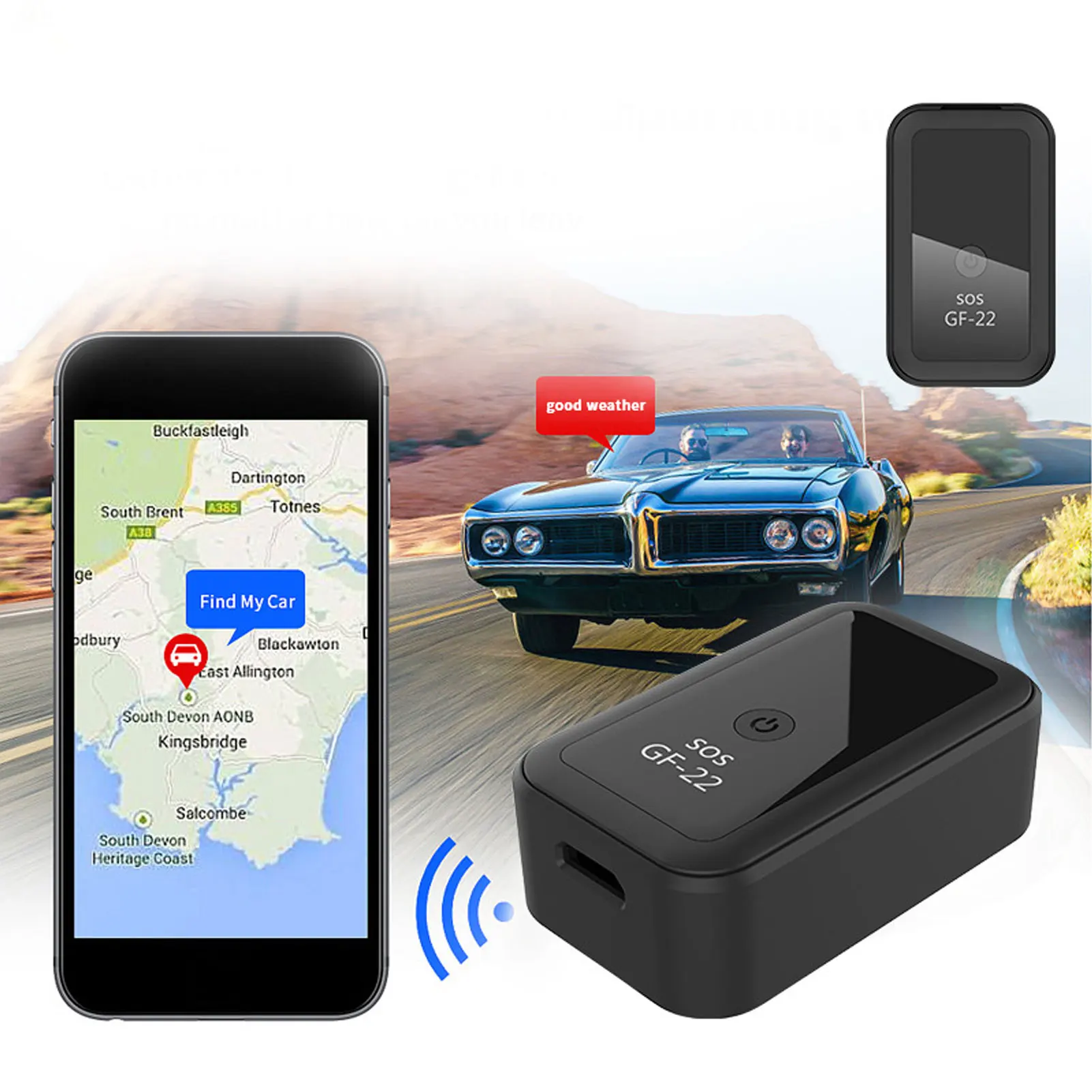 Newest Mini Magnetic Gps Gf Sos Button Real Time Gps Locator