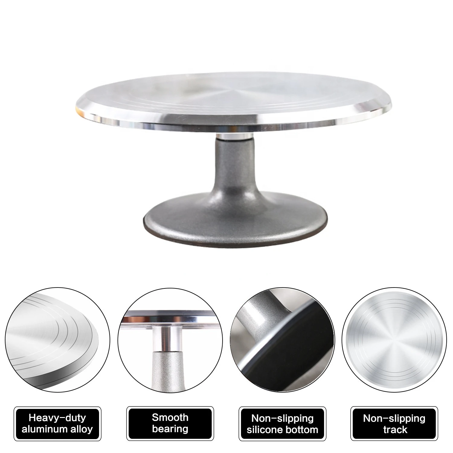 Aluminum Alloy Rotating Cake Decorating Stand Cake Turntable