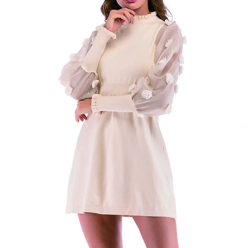 New Design Fashion Lace Knit Modest Long Sleeves One Piece Dress For Ladies Buy Party Dresses Women Sexy Ladies Dresses Summer Mini Night Club Wear Fashion Ladies Dress Product On Alibaba Com