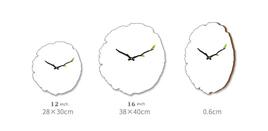 Distressed Wood 12 and 16 Inch Accent Wall Clock Rattan Hall Wall Clocks