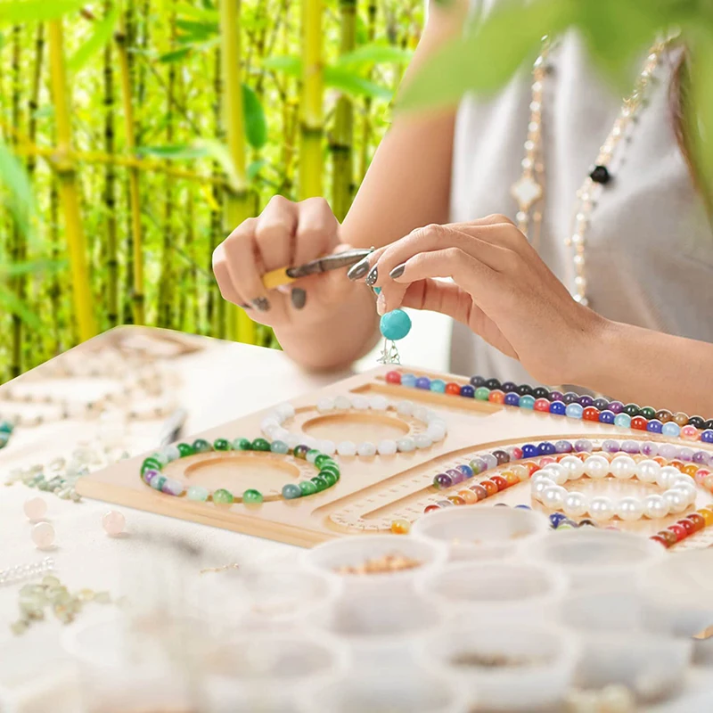 Bamboo Combo Beading Board For Necklaces,Bracelet Bead Design Board And