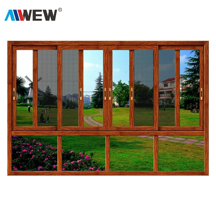 Cheap price mosquito net grill design double glazed single glazing aluminium windows in pakistan