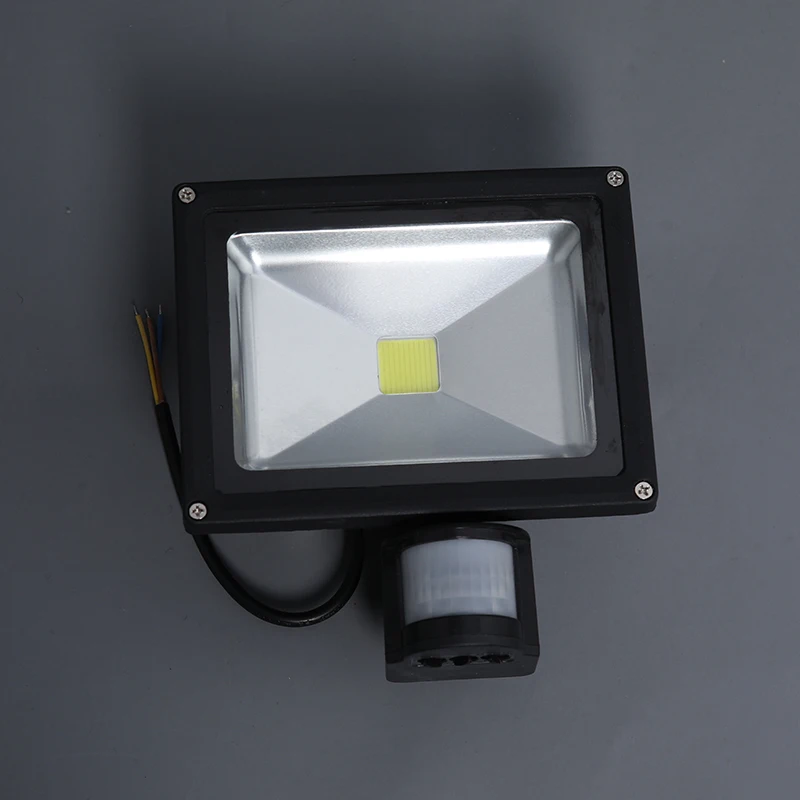 High lumen pir sensorlap black 20w daylight energy saving led pir flood light