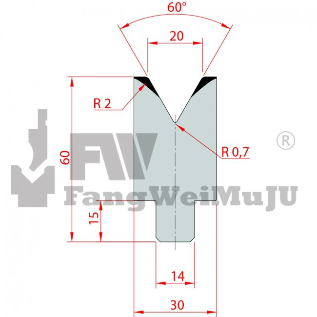 60 Degree Single V die/V20/H60 - 3198