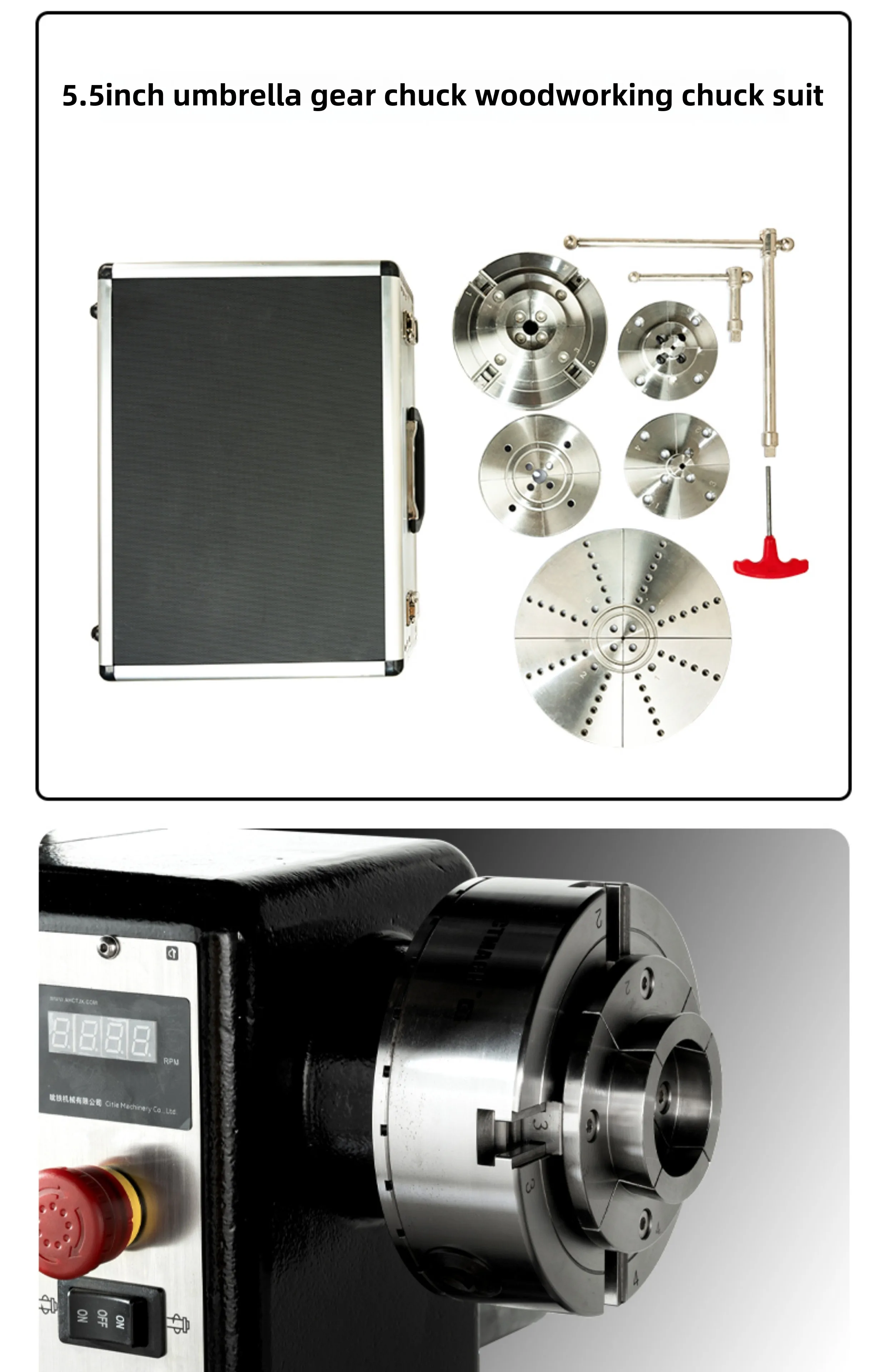 Hydraulic Power 4inch 6inch Interlocking Chuck and 5.5inch Bevel Gear ...