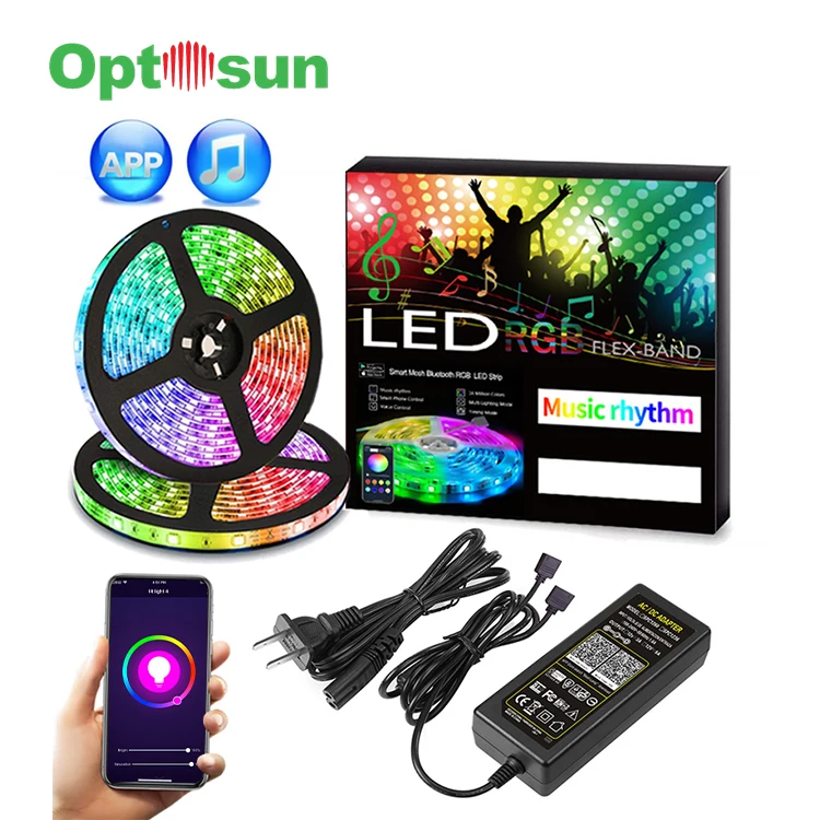 Hot sales outdoor smart 2835 220v rgb led double strip remote controller