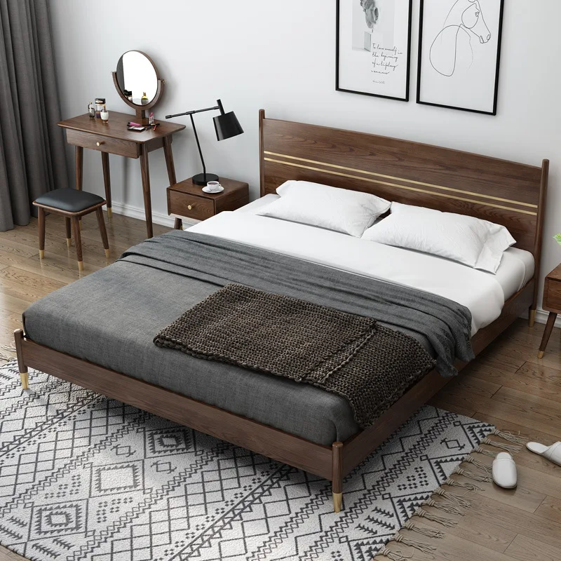 product-BoomDear Wood-Modern Design Solid Wood Sleeping wooden Frame Platform Bed Bedroomhome furnit-1