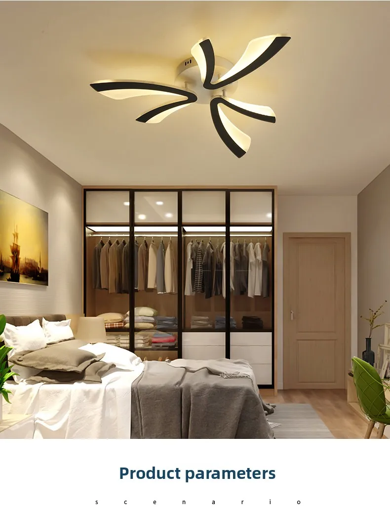 product nordic modern simple smart led ceiling lamp for study bedroom  living room chandeliers  pendant lights-7