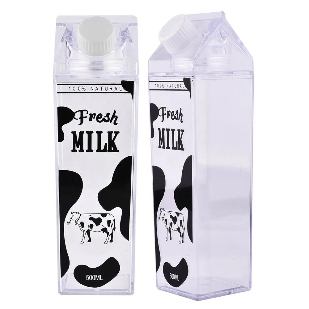 500ml Bpa Free Milk Carton Water Bottle - Buy Milk Bottle,Milk Carton