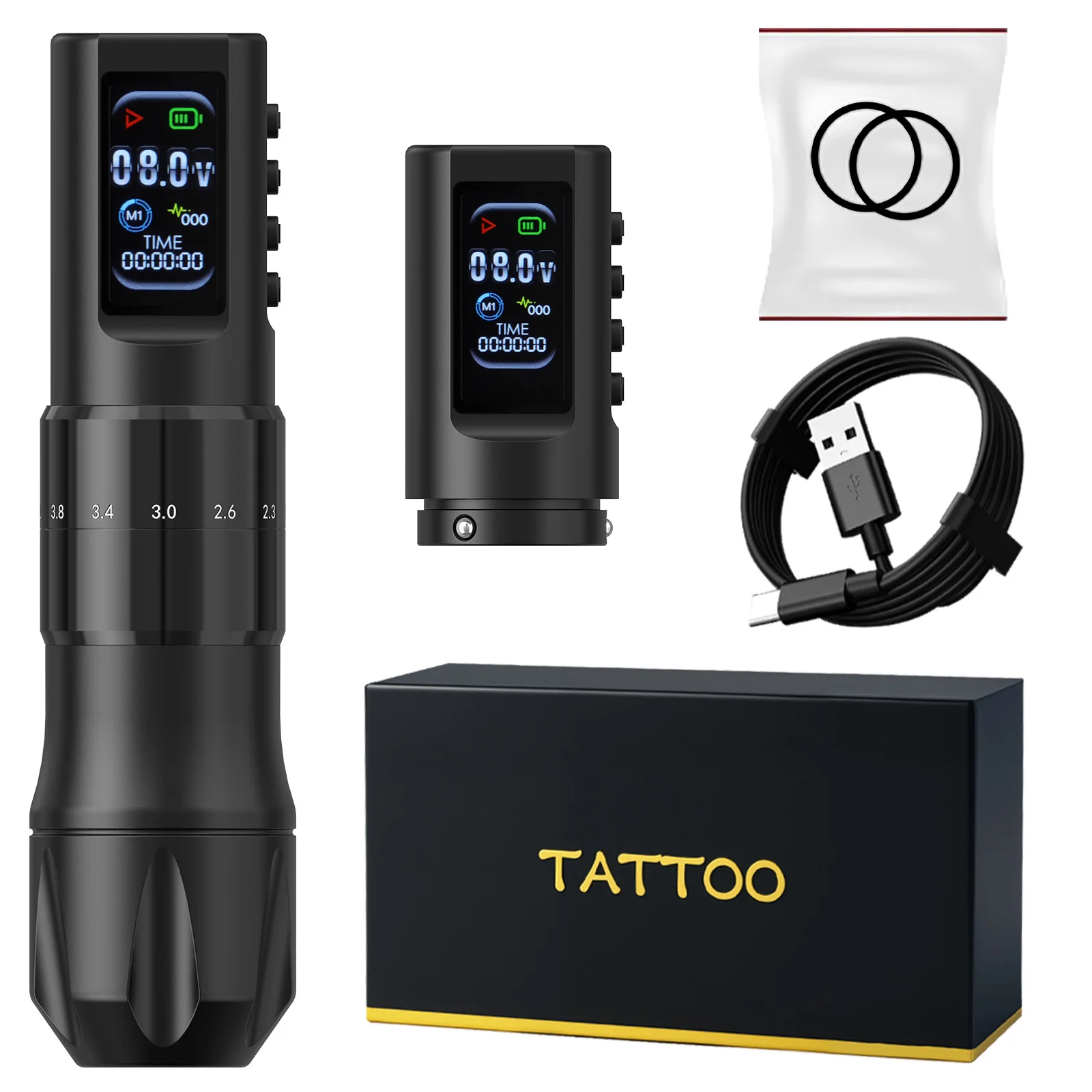 ambition c2 タトゥーマシン セット　 ペン型ロータリーマシン Ambition C2 Wireless Tattoo Pen Machine - Professional & Adjustable