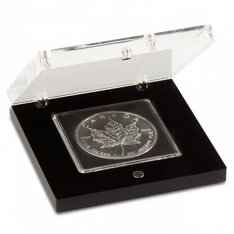 Square Clear Lucite Coin Display Frame Acrylic Coin Slab Case With