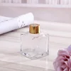 100ml square glass diffuser reed bottle with black lid