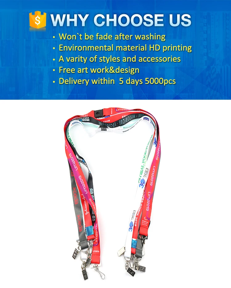 Two Hooks Nylon Polyester Safety Id Holder Single Double Sided Ended