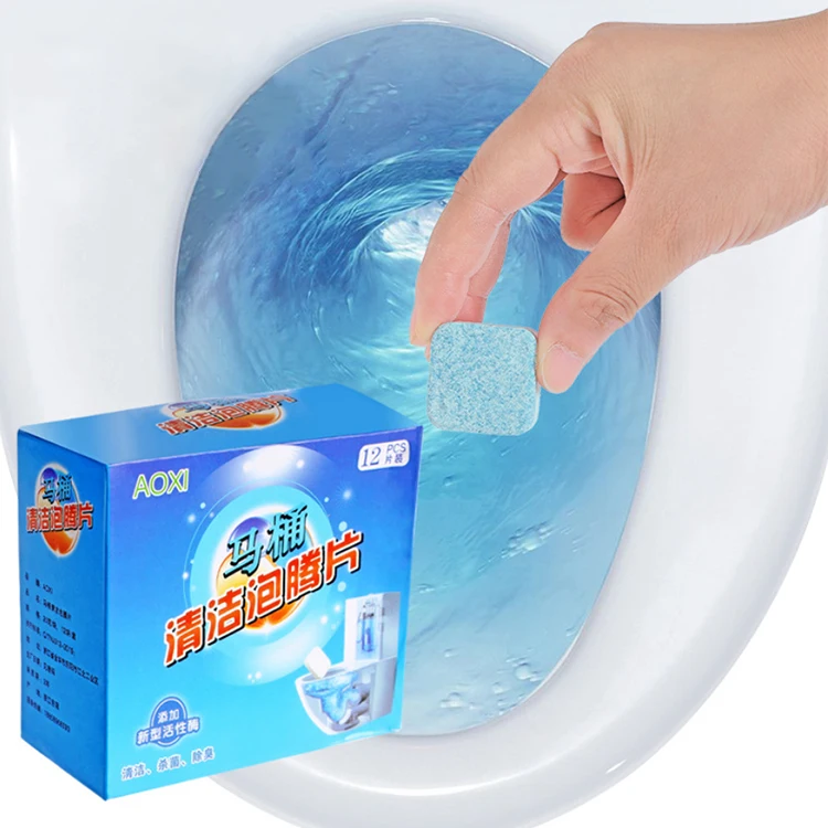 Aa393 12pcs Toilet Cleaning Effervescent Tablets Deodorant Freshener