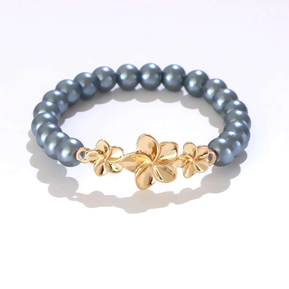 

Kid/Adult hawaiian jewelry wholesale Bangles Bracelets Polynesian Jewelry Imitation Pearls Flower Tortoise Hippocampus Bracelet
