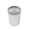 Hot selling goods Factory direct sale round beautiful money box Piggy bank metal tin can