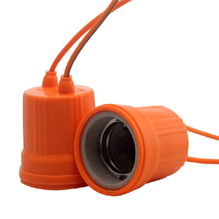 E27 Ceramic Base Screw Light Bulb Lamp Socket Flame Holder Adapter Waterproof 