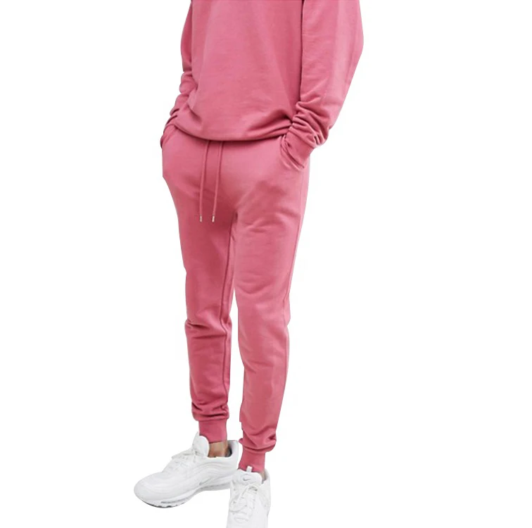 2020 Custom Pink Tracksuit Men Women Unisex French Terry Sweatsuit Bulk ...