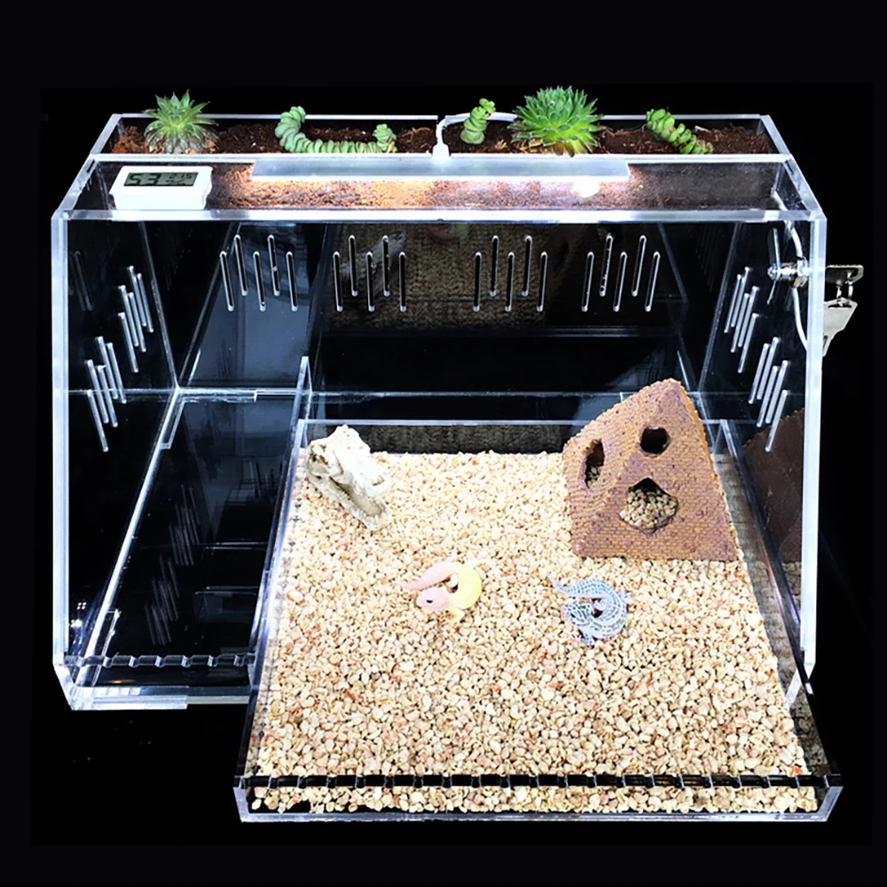 Self Assembling Clear Glass Acrylic Custom Reptile Breeding Box ...