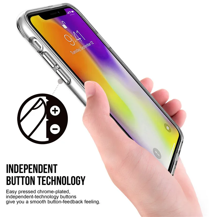 For iphone 2019 11 pro Max Transparent Phone Case Mobile Phone Clear Back Cover
