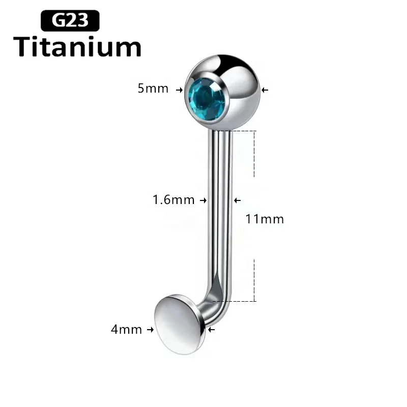 G23 Titanium Crystal Zircon Vertical Hood Lip Rings For Women Sexy Vagina Piercing Genital Pussy 5087