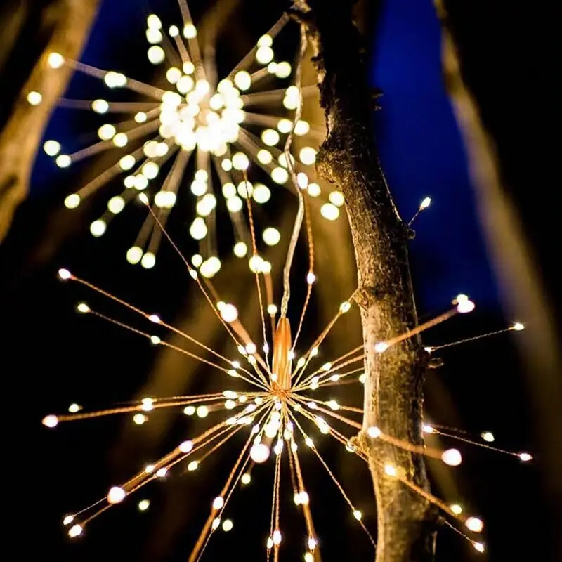 Firework LED Copper Wire Strip String Lights For Wedding Decor LED Fairy Lights