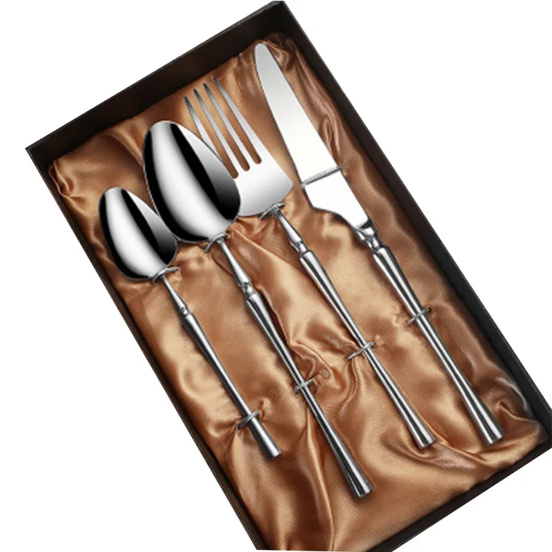 Manufacturer Luxury Silverware Steak Knife Stainless Steel 4pcs Cutlery Set