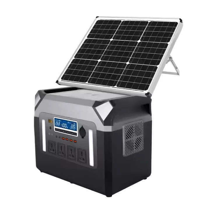Side-by-side comparison of 2000W power stations showing weight, dimensions, and port layout