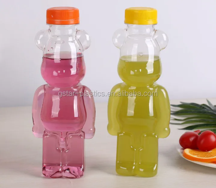 Beverage Plastic Bottle Square 400ml 600ml 500ml Juice Pet Bottles For
