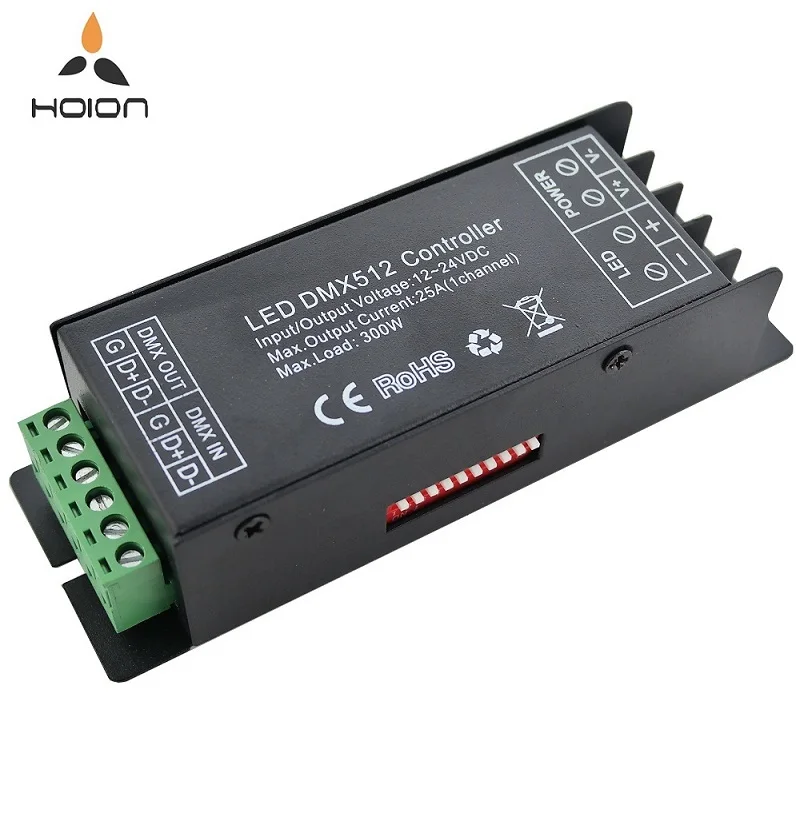 300W 12V 24V 1 channel dmx dimmer dmx512 controller