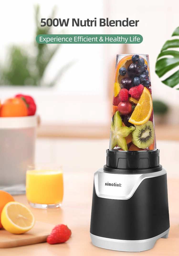 500w Powerful Copper Motor Leak Proof New Electric Portable Blender ...